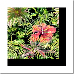 Palm Leaves seamless pattern Posters and Art